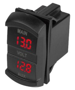 Sea Dog Dual Voltmeter Rocker Switch Style Boat - 738146